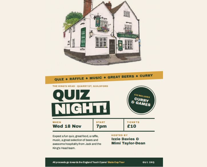 Pub Quiz Night - Wednesday 18th November 2026 - State Cup Tour